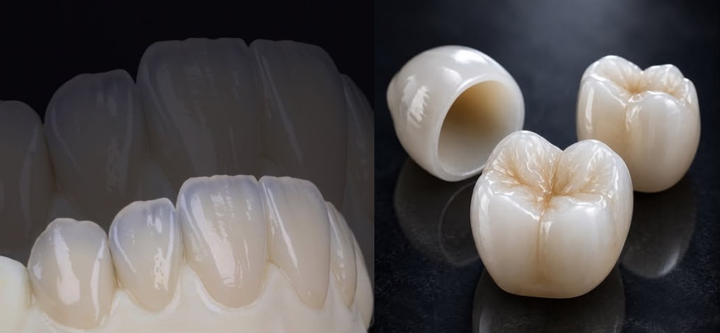 Coronas dentales reales fabricadas en el laboratorio propio de Oral Dent